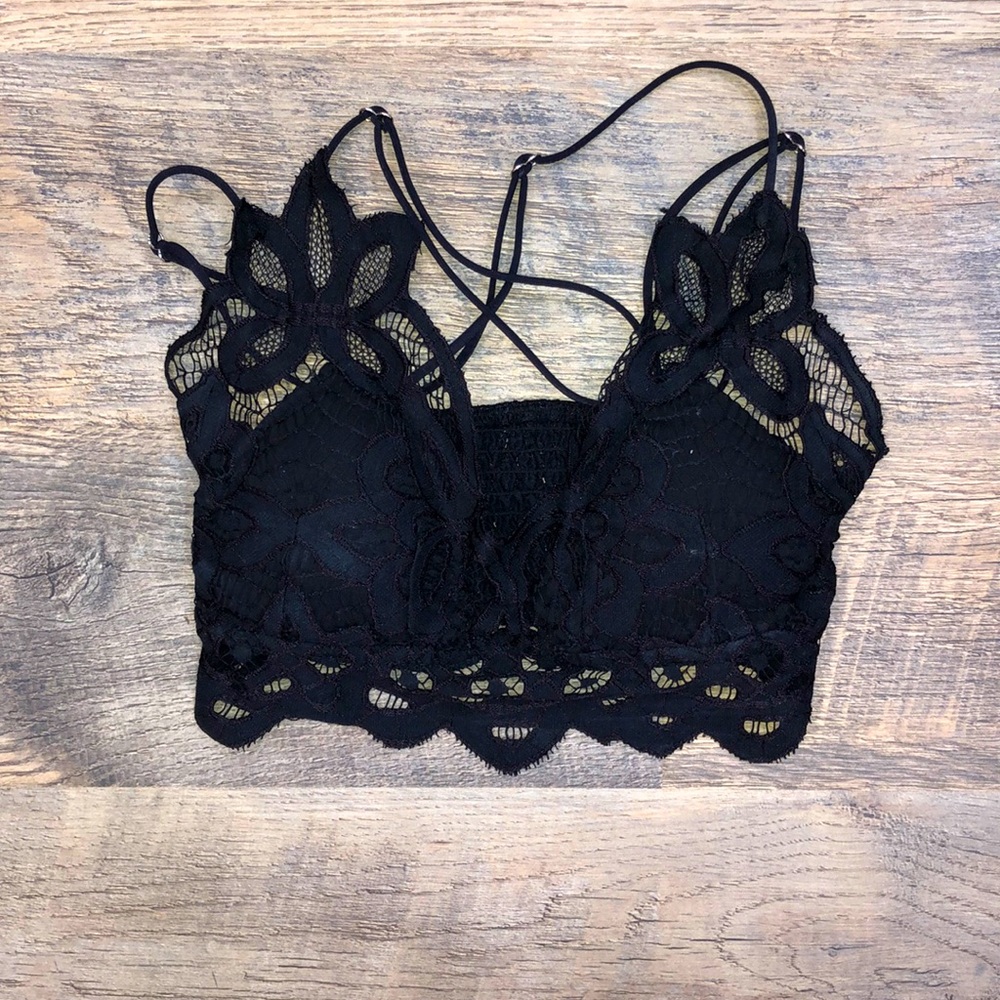 True by Rue21 XS Black Floral Bralette